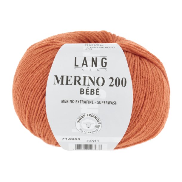 Merino 200 BEBE - Orange (0359)