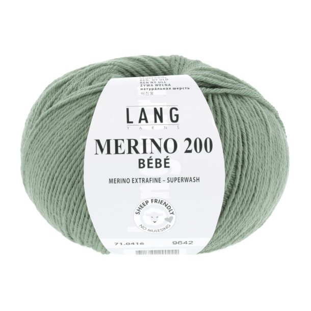 Merino 200 BEBE - Grassgreen (0416)