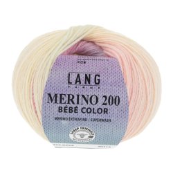 Merino 200 Bebe Color Rosa/bl/gul (354)