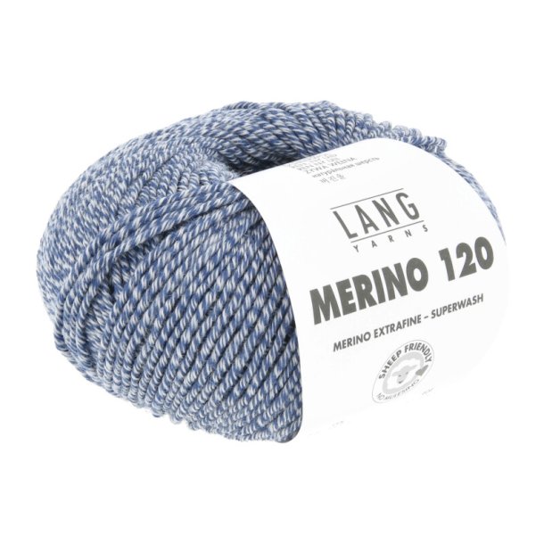 Merino 120 - Marine / White moulin� (153)