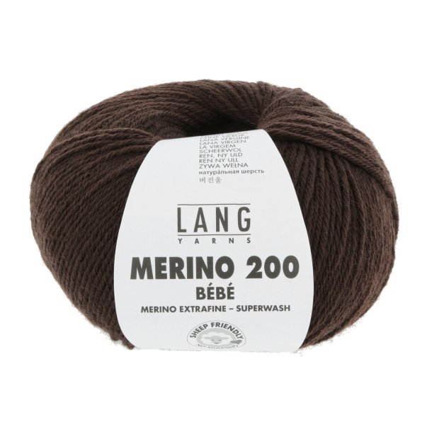  Merino 200 BEBE - Dark brown melange (0368)