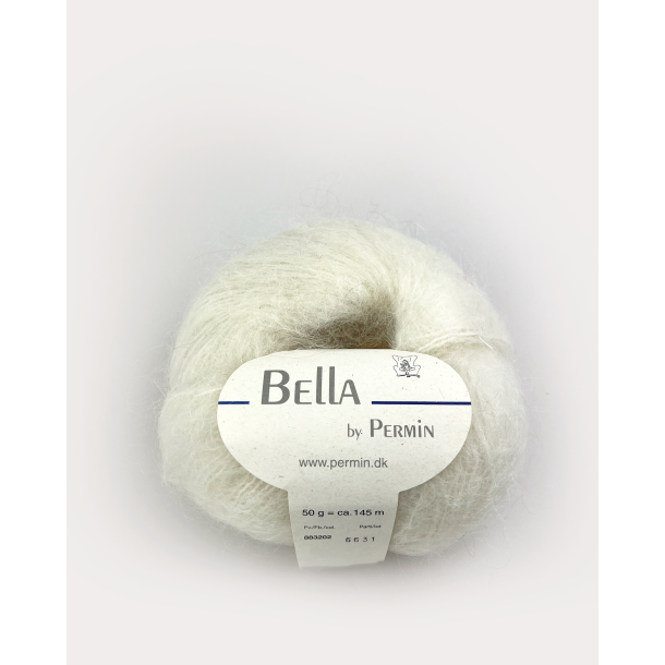 Bella mohair naturhvid (202)