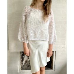 Oversized Raglanbluse med kort rme