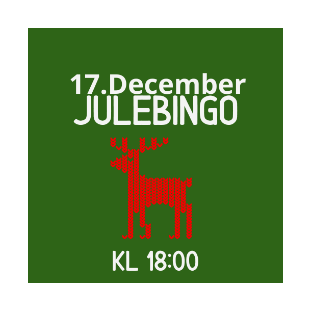 Julebingo 17. december 2025 kl. 18