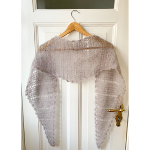 Hklet Muslingesjal i Mohair - Garnlkke