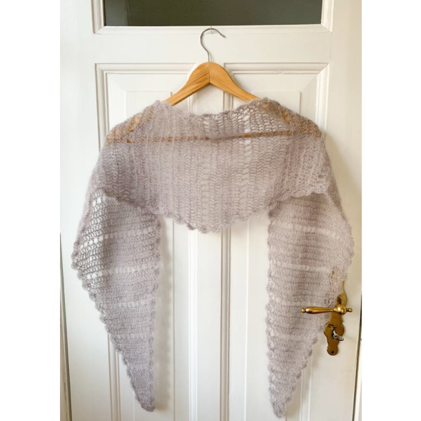 Hklet Muslingesjal i Mohair - Garnlkke