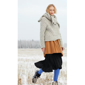 Florens sweater med fletmnster - Gratis opskrift