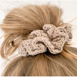 Monday Scrunchies - 3 hklede scrunchies - opskrift